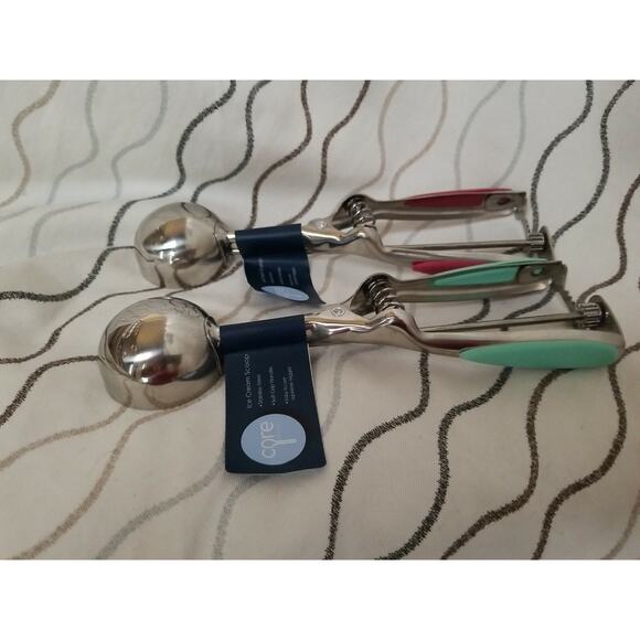 Core Home Ice Cream Scoop Gray Stainless steel Soft Grip Handle Lot of 2 Scoops - Picture 7 of 12